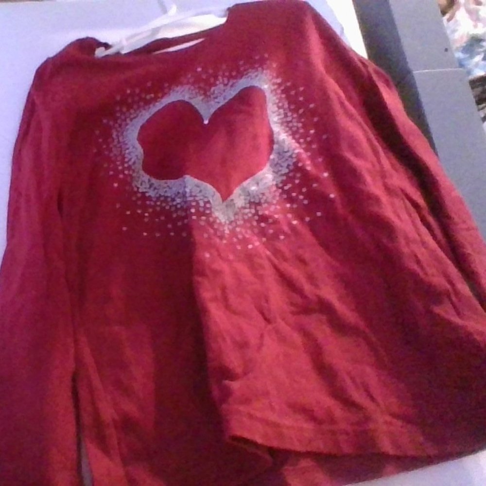 long sleeve shirt with heart